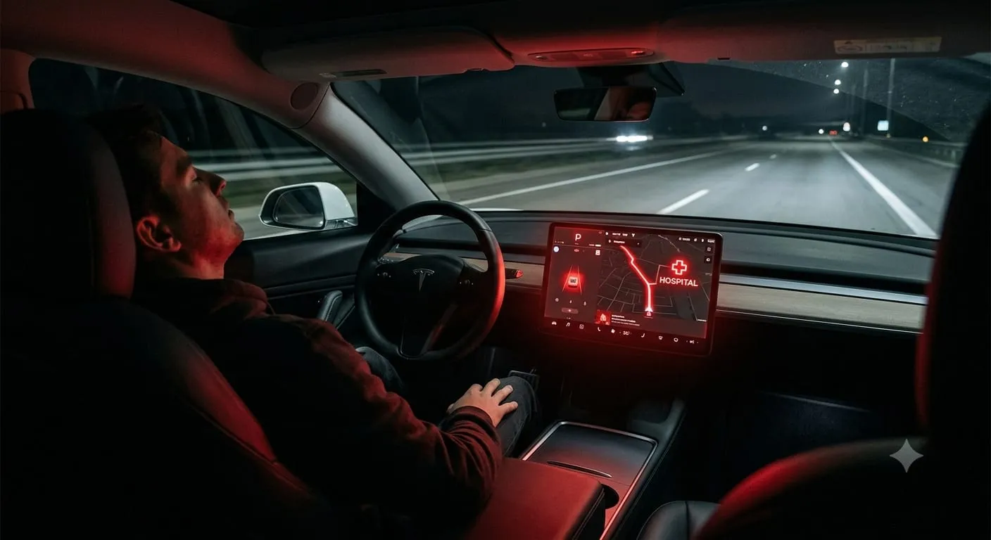 Un Tesla salva la vida de su conductor: Sufrió un infarto y su hijo redirigió el auto desde el celular