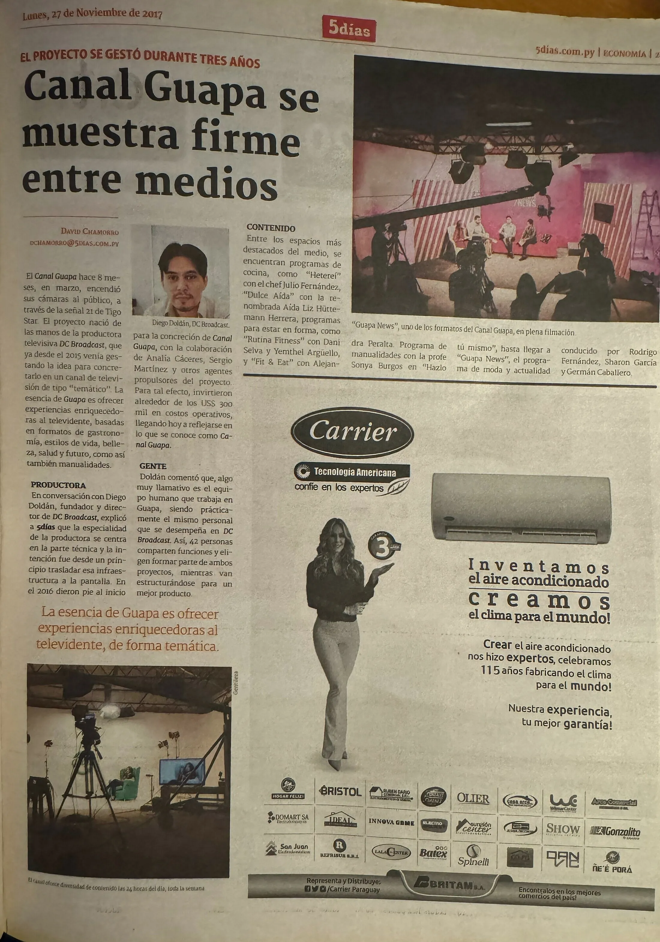«Canal Guapa se muestra firme entre medios»