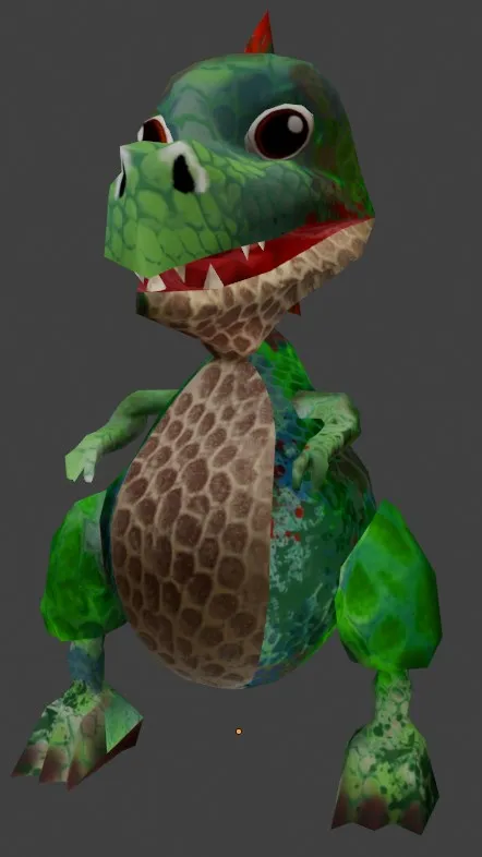 Rexy, the T-Rex protagonist. Modeled by Victor